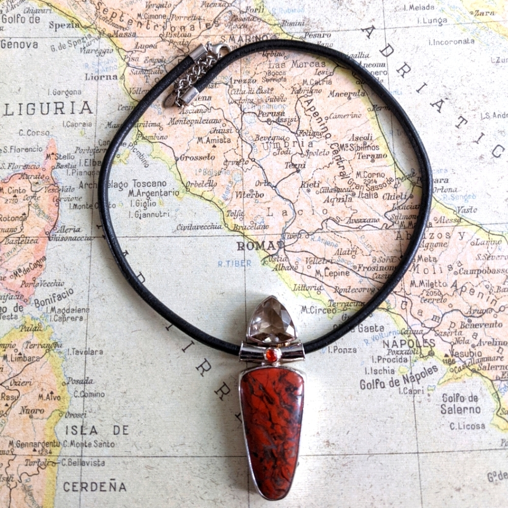 Sterling Silver .925 Pendant on Leather Cord